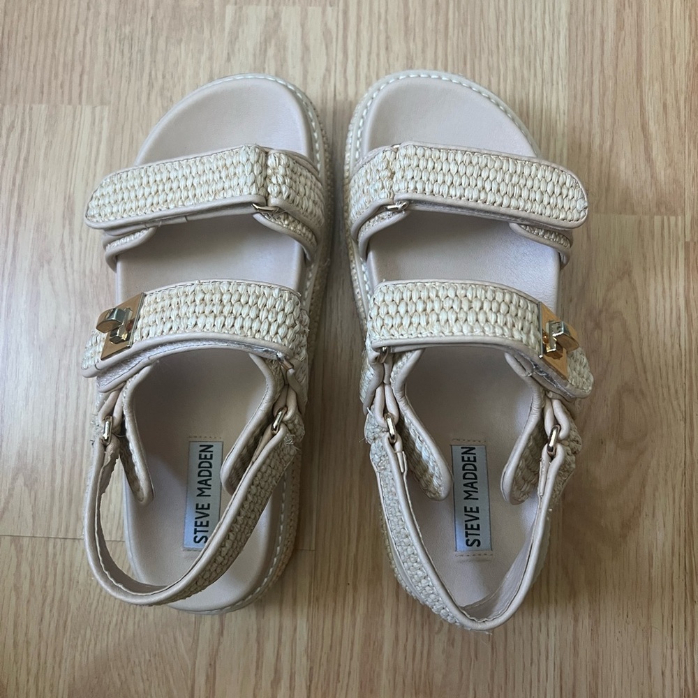 Steve Madden Cream Sandals platform